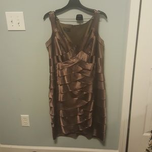 Dress Barn Silk Brown Cocktail Dress